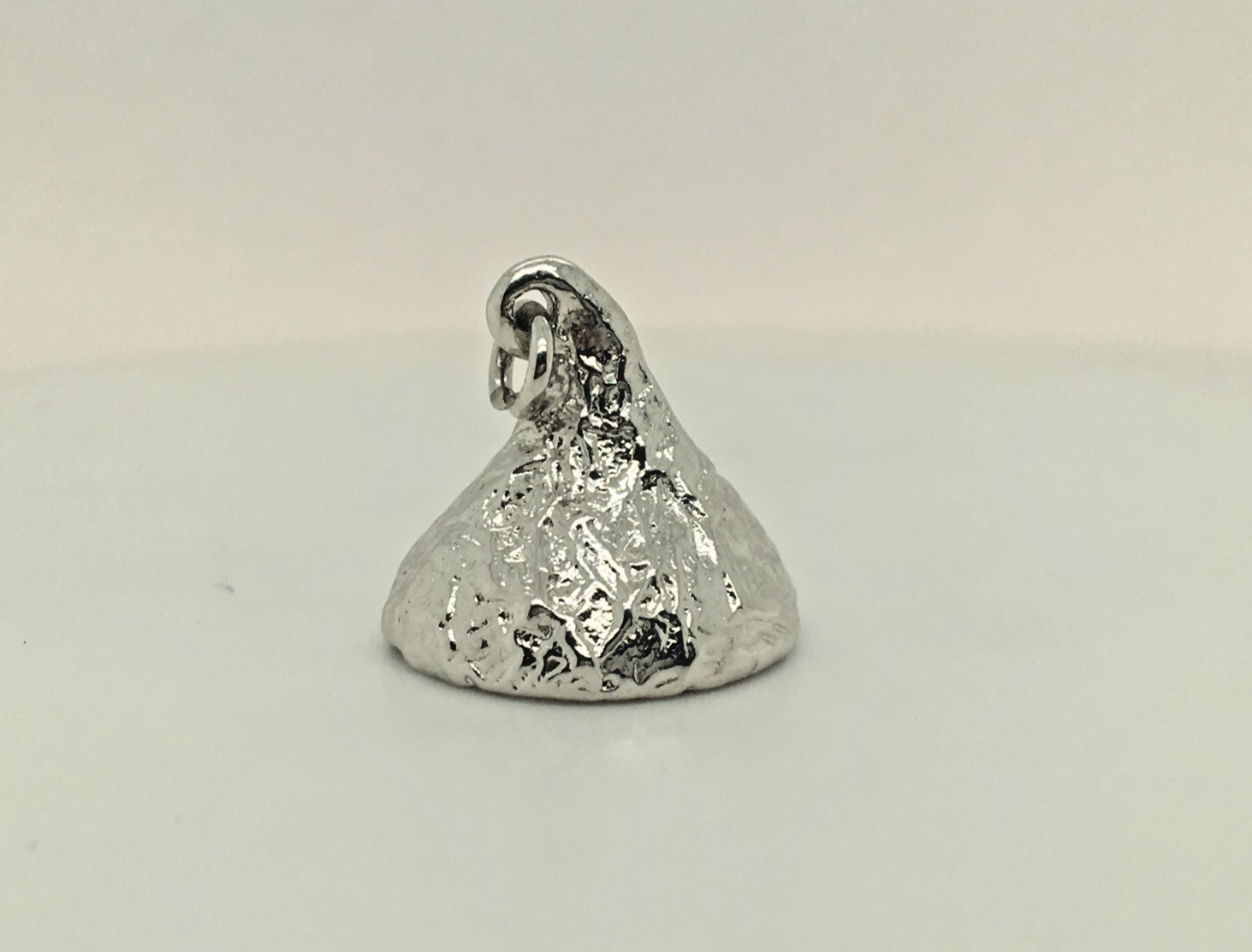 Sterling Silver Hershey Kiss Solid Charm Pendant Chocolate Candy