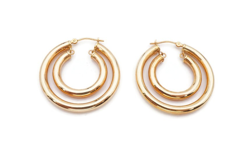Eternagold 14k Yellow Gold Hoop Earrings