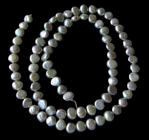 Platinum Pistachio Green6x5x4mm to 5x5x3mm Pearl Strand | 77 Pearls |