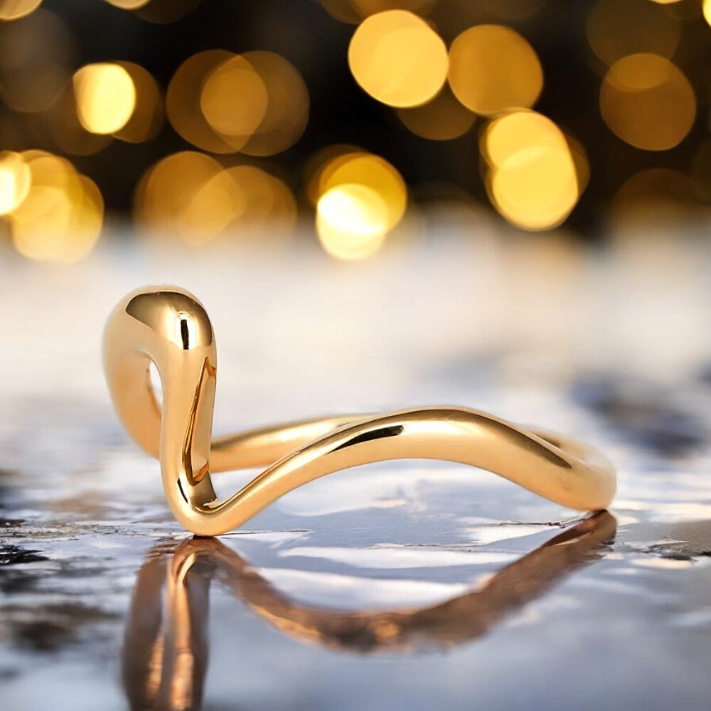 Diamond Ring Band Gold Lab Grown Stacking Plain GLI 14K Yellow Sizable