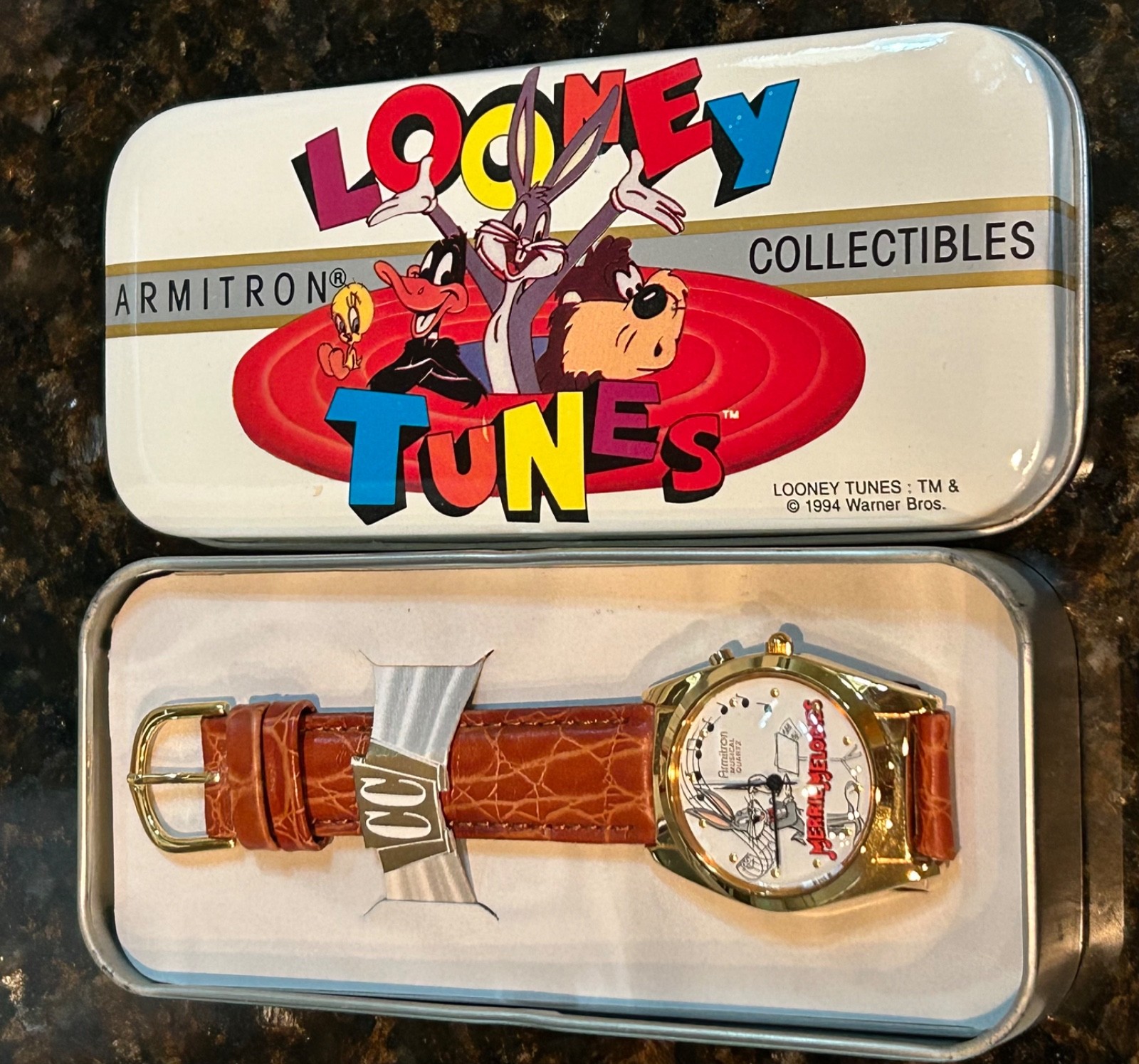 ARMITRON Collectibles Looney Tunes Bugs Bunny Musical Watch Vintage 1994 HTF