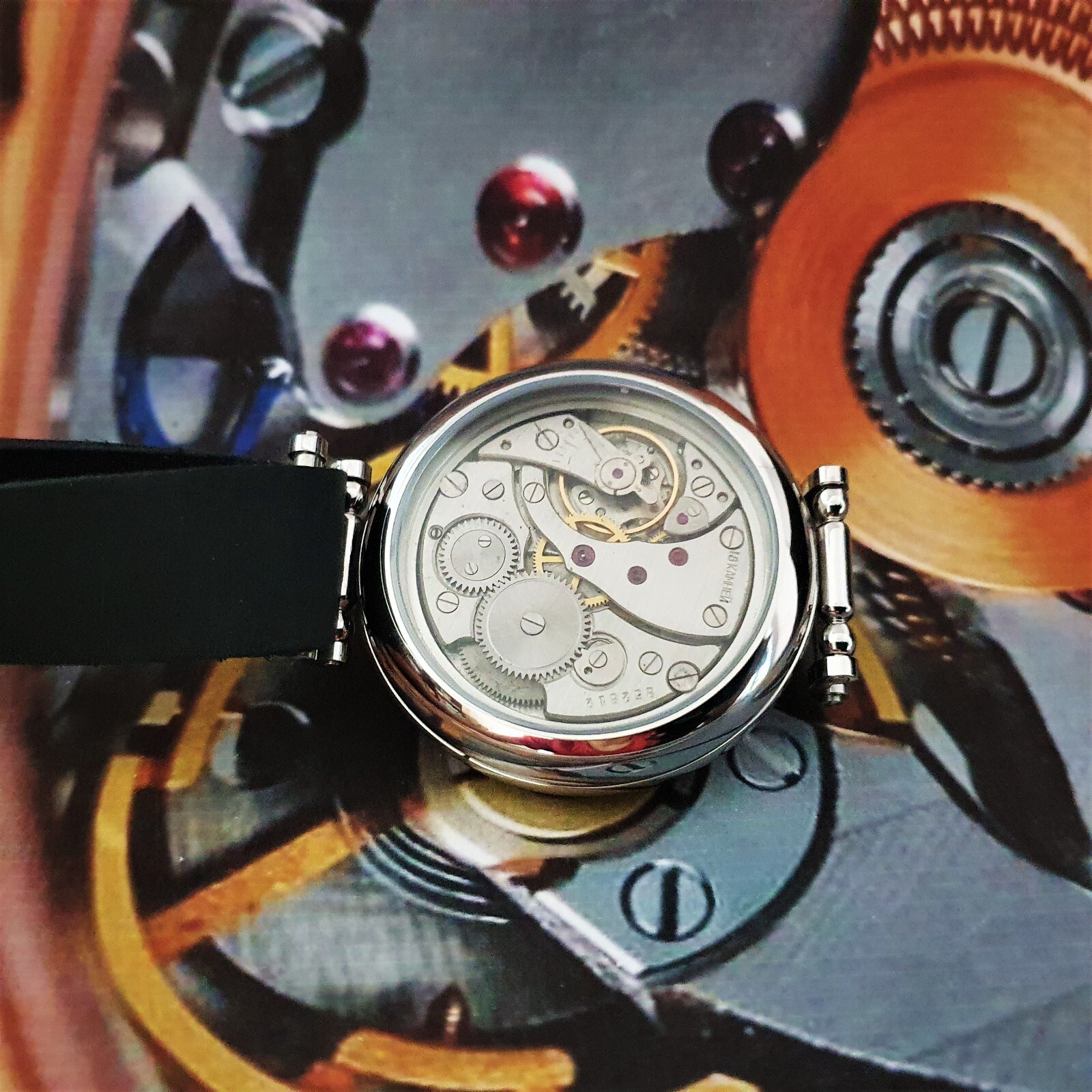 Vintage Watch USSR MARRIAGE 3602 Dress Men Big WristWatc 18 Jewels Roman numeral