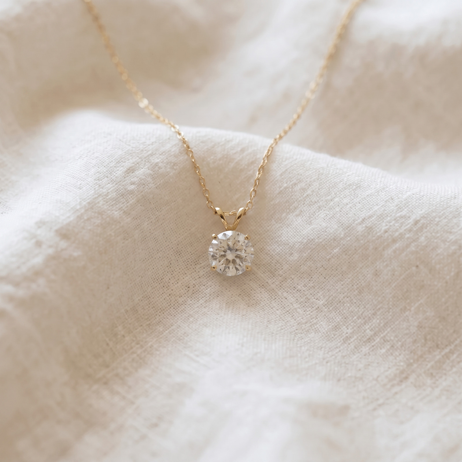1/4 – 2 Ct T.W. Natural Diamond Solitaire Pendant in 14k White or Yellow Gold