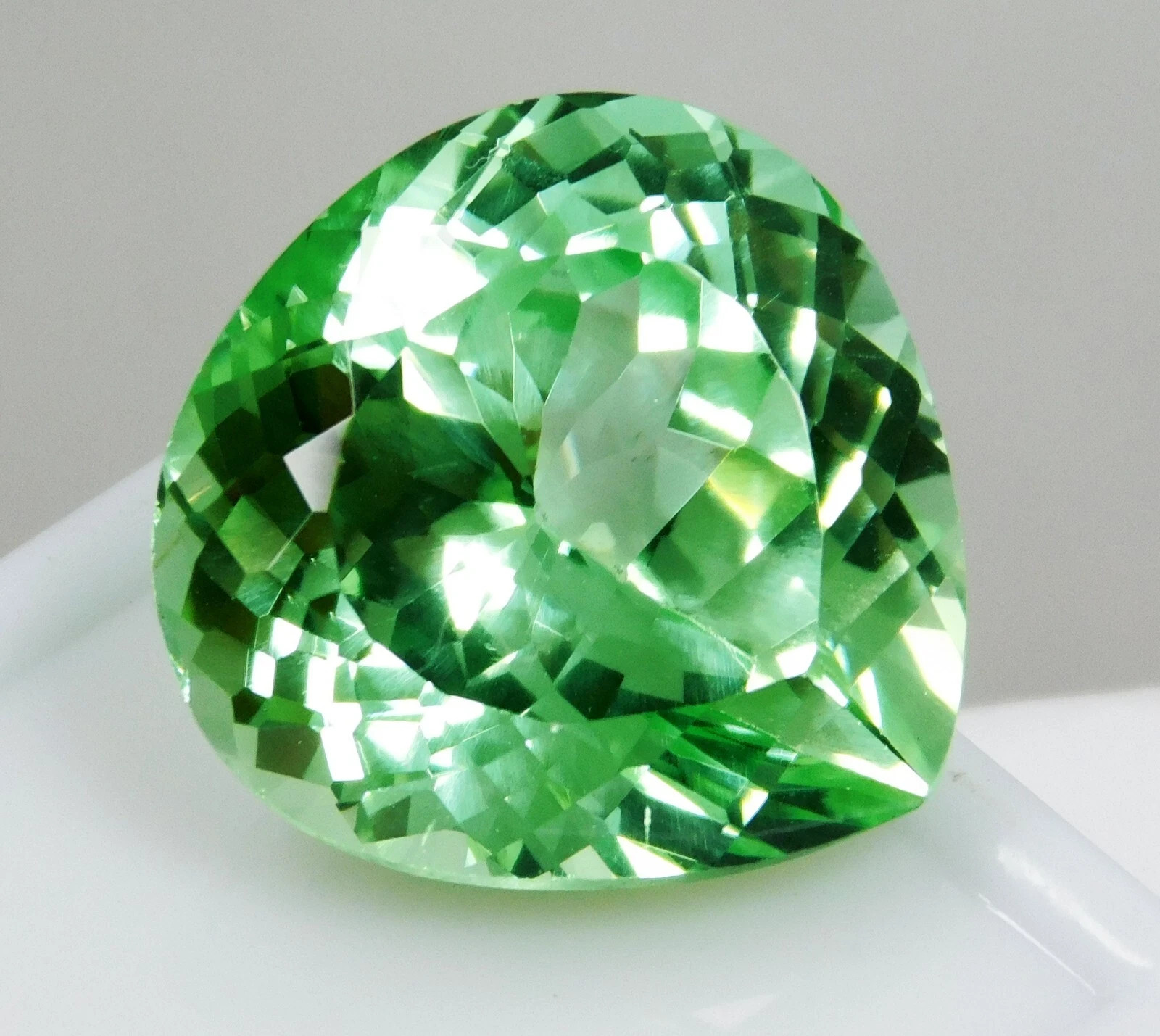 Natural Green Demantoid Garnet 27.50 Ct+ Pear Shape Unheated Certified Gemstone