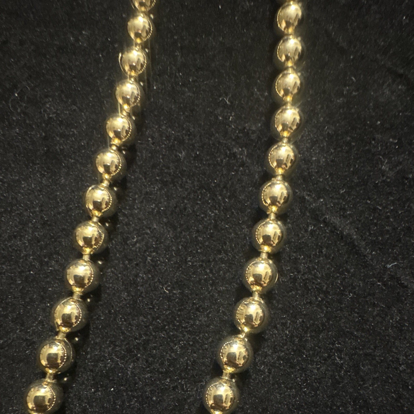 Gold Tone Metal Ball/Bead Chain Beaded Necklace premier design