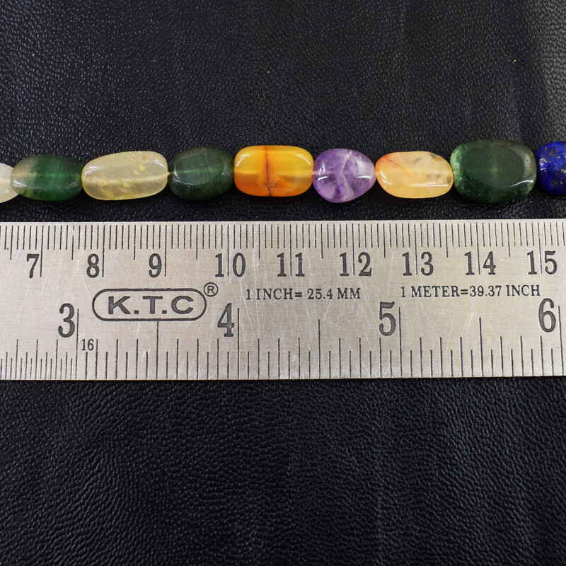 100.00 Cts / 13 Inches Natural Mix Gem Oval Shape Drilled Beads Strand NE-15E198