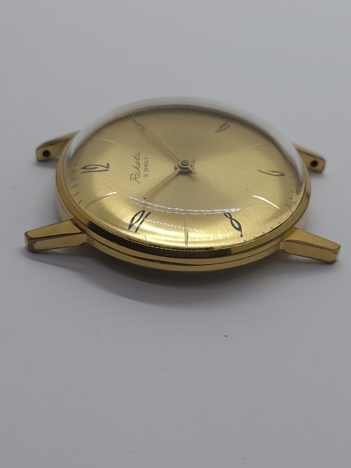 Vintage Raketa USSR Cal. 2601 Working Very Well Gold Plated AU10- Watch Good Loo
