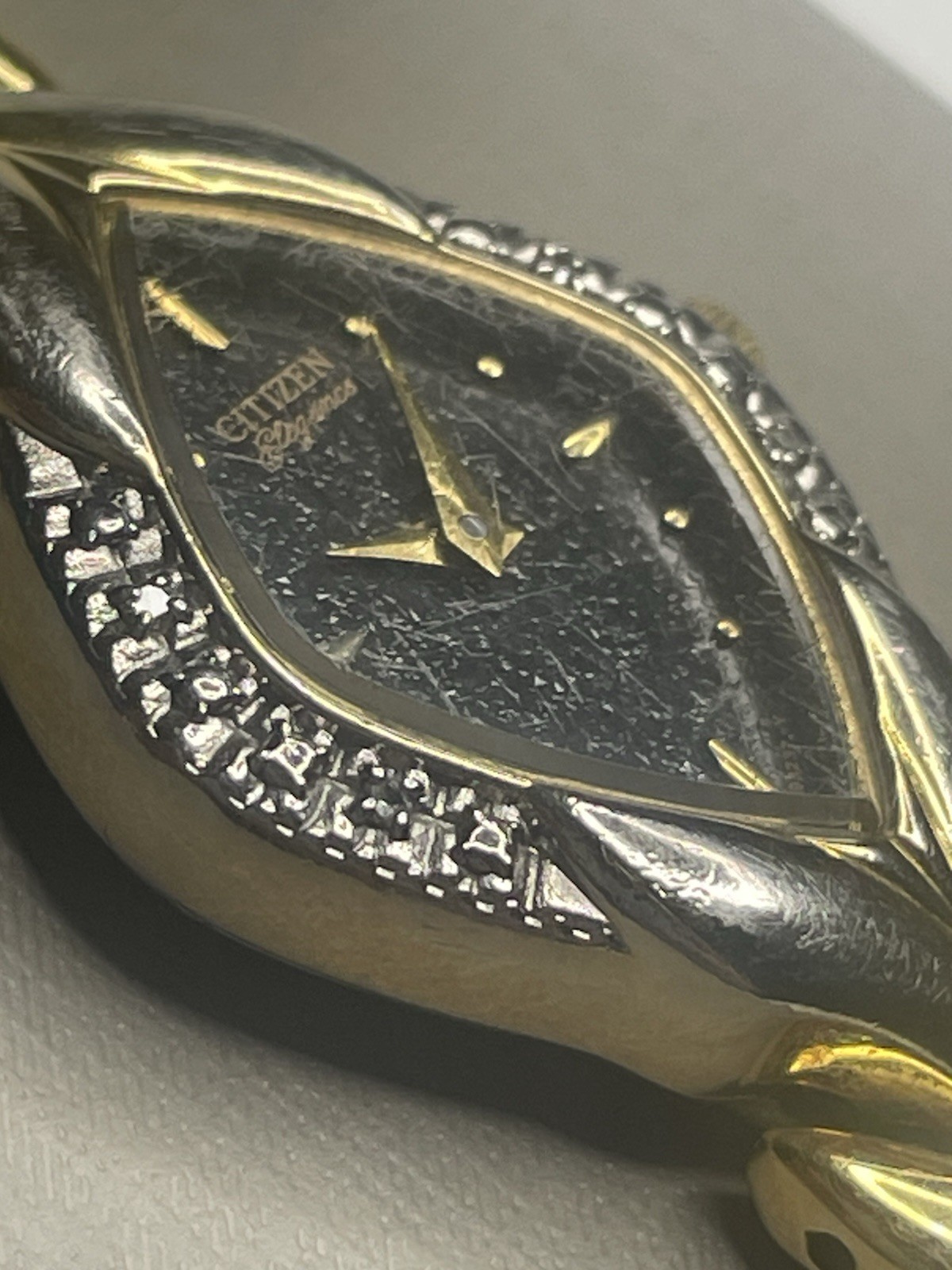VTG 70s Citizen Elegance PDPG (Palladium Plated Gold) Watch Diamond 5920-H01521