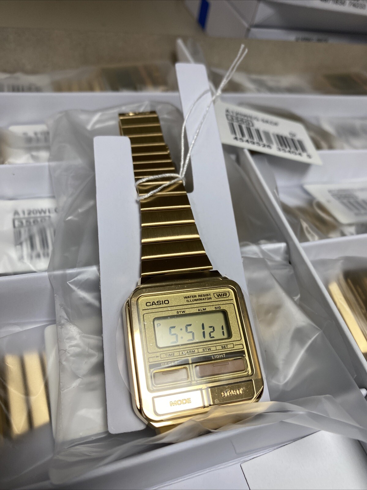 Casio Standard A120WEG-9A Gold Classic Retro Colorful Front Buttons