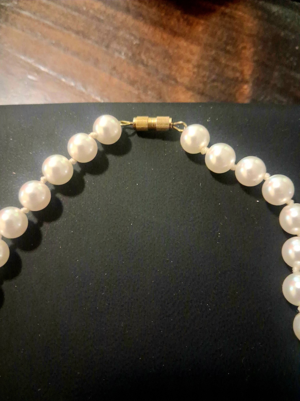 Vintage Off-White Faux Pearl Strand Necklace 18 Inch Bridal Costume Jewelry