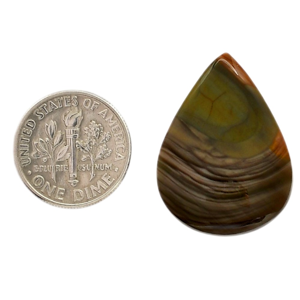 Natural Imperial Jasper 20.6×21.8×5.5 mm Pear Shape Polished Gemstone LS97-05912