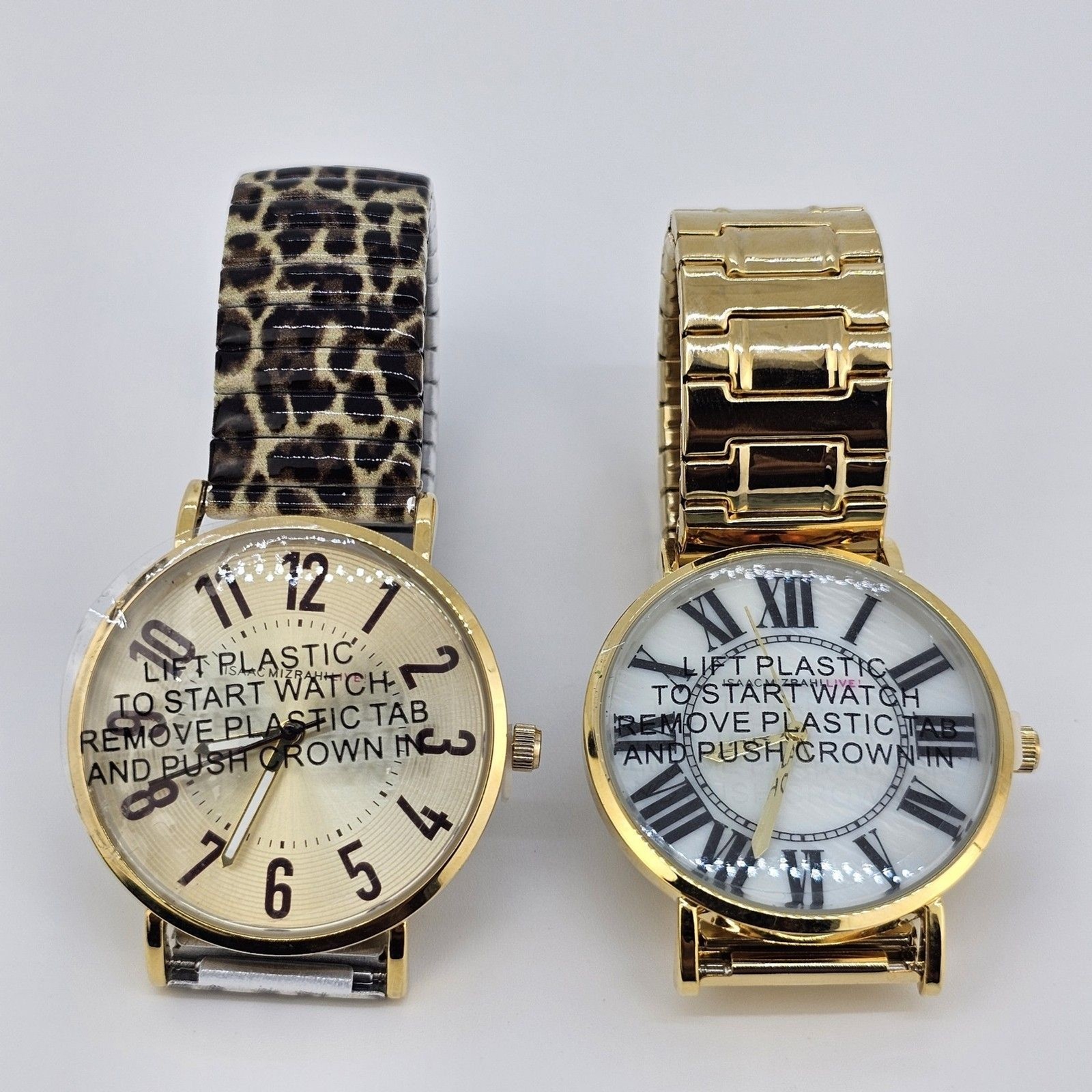 2X Isaac Mizrahi Live Women’s Watch 36MM 5.75″ Expandable Bands New Batteries