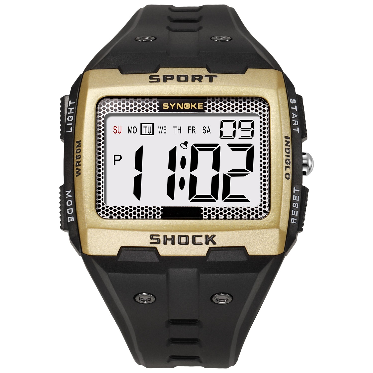 Waterproof Wrist Watch Mens Sports Army Digital Large LED Screen Military Watch