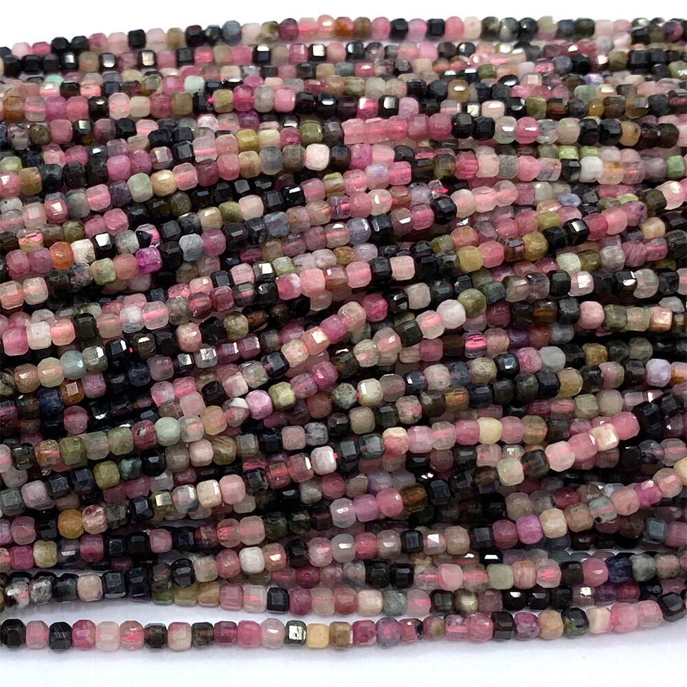 Tanzanite Tourmaline Pietersite Labradorite Spinel Edge Cube Faceted beads