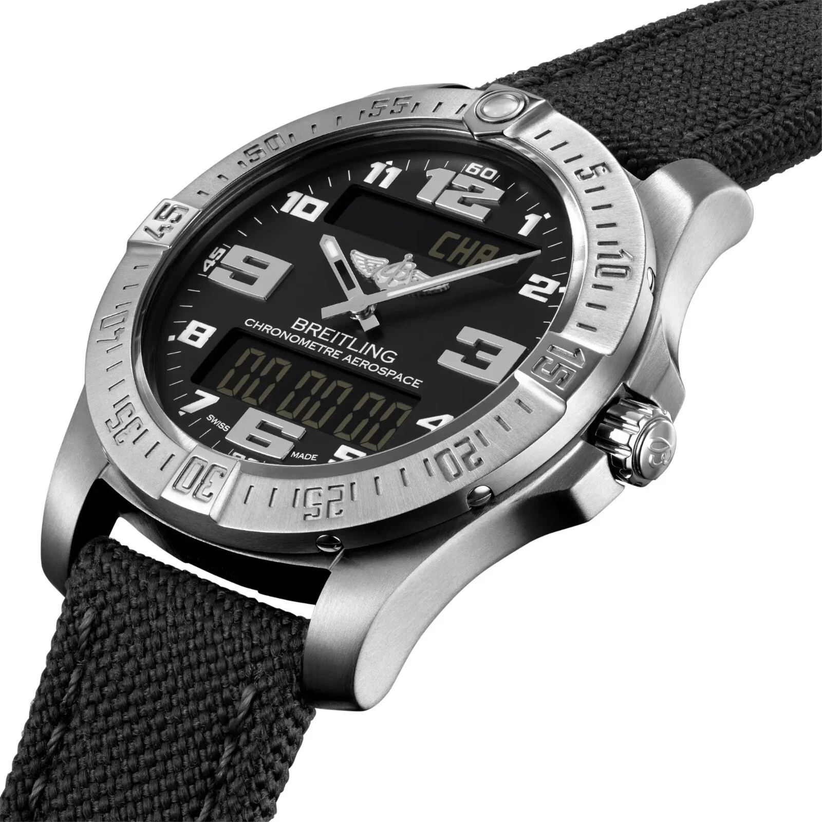 BREITLING ANTHRACITE CANVAS STRAP WITH STEEL BUCKLE 22-20 109W A20BA.1 E79363