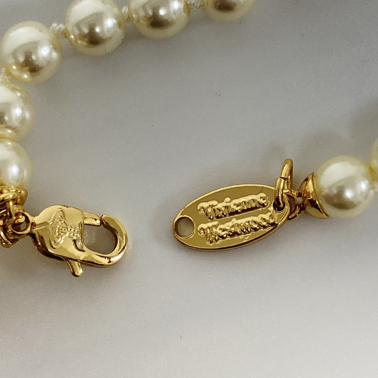 Vivienne Westwood Necklace Pearl Perfume Bottle Choker Gold Wine Red NO BOX