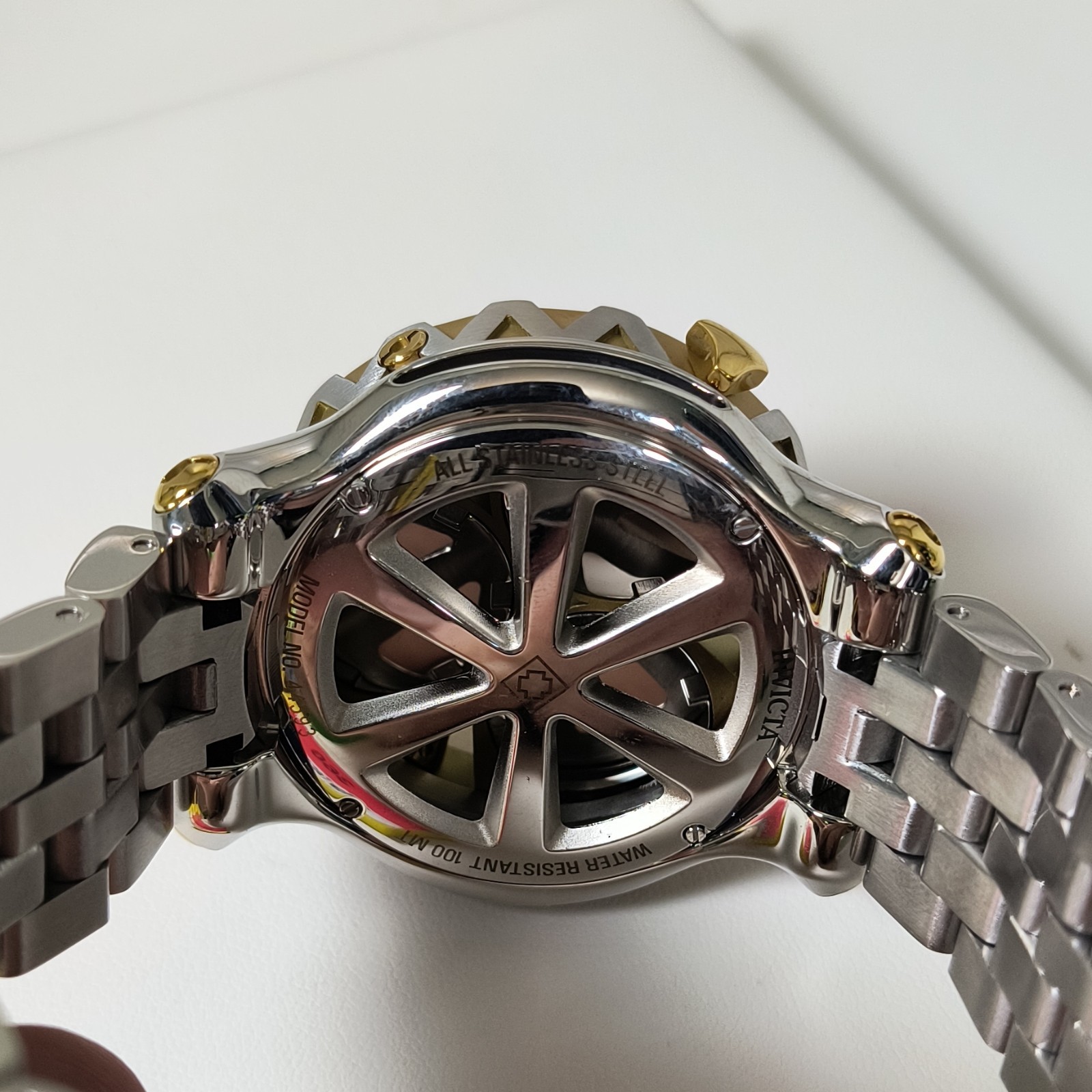 Invicta Cerberus With AbaloneDial SS Bracelet Silver/Gold 47 MM Model #44593