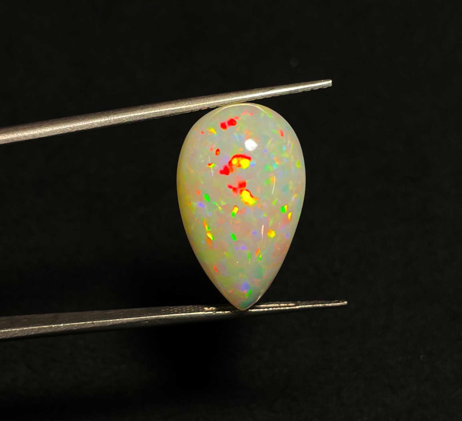 Natural Ethiopian Opal Pear Cabochon Loose Gemstone 13.50*21.90 MM 15 CT