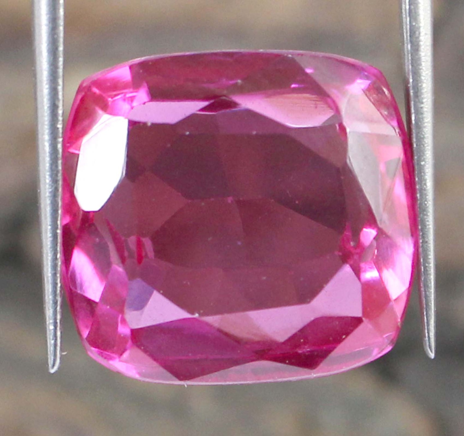 11.70 Ct Cushion Natural Padparadscha Pink Sapphire Gemstone Certified