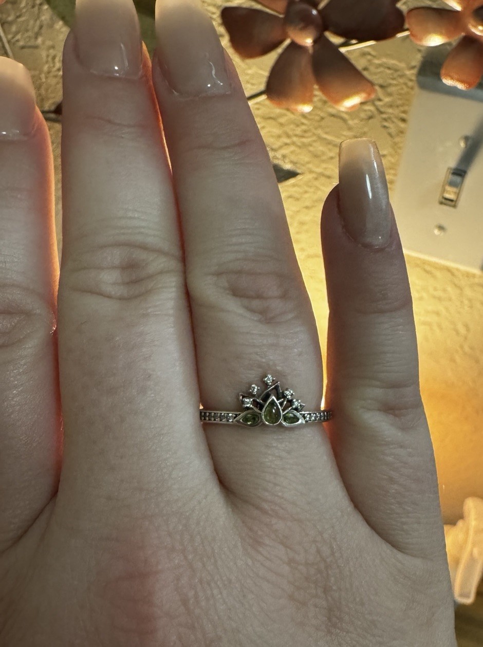 Pandora Disney Princess Tiana Ring 925 Sterling Silver Size 56 (7.5)