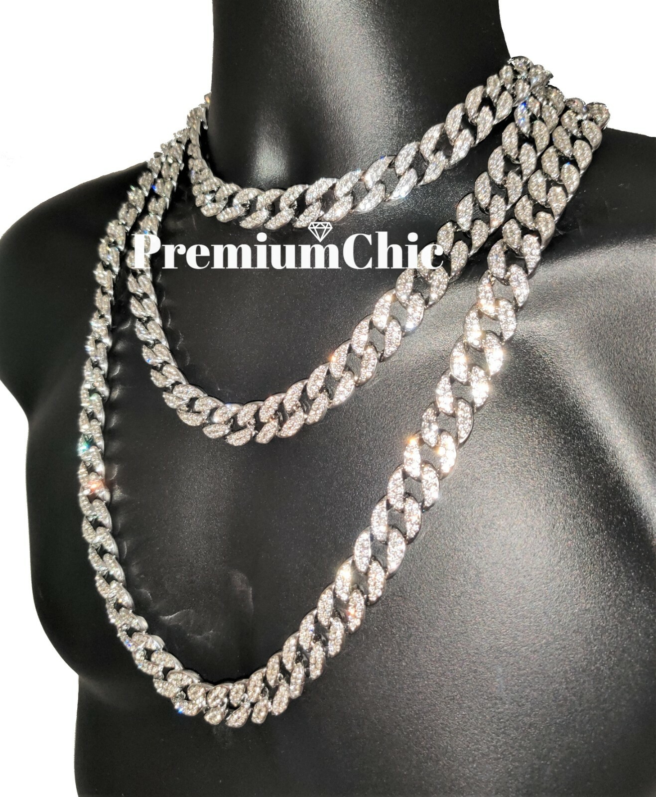 16MM Miami Cuban Choker Link Chain Necklace ICED Mens Gold Plated CZ Jewelry