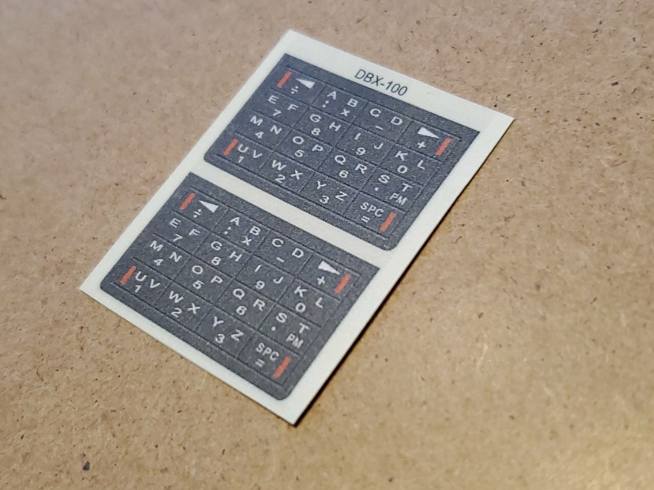 2x new DECALs for CASIO DBX-100 New MATT polyester laminated selfAdhesive