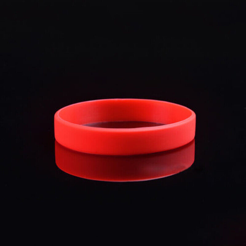 12 Pack Kids Adults Blank Silicone Wristbands Rubber Bracelets 12 Color Mixed
