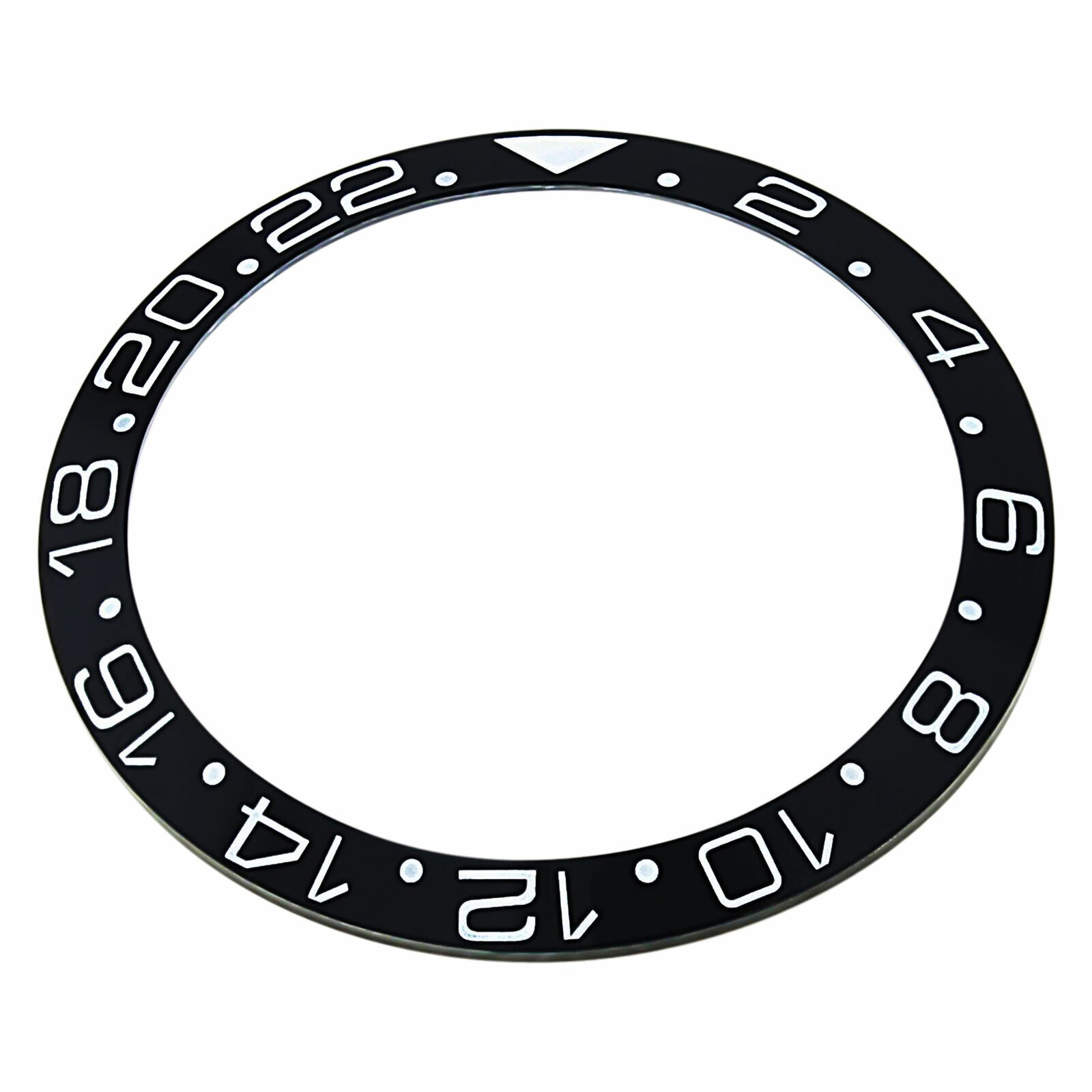 Black Ceramic Replacement Bezel Insert 38mm x 30.80mm For Rolex GMT Master II