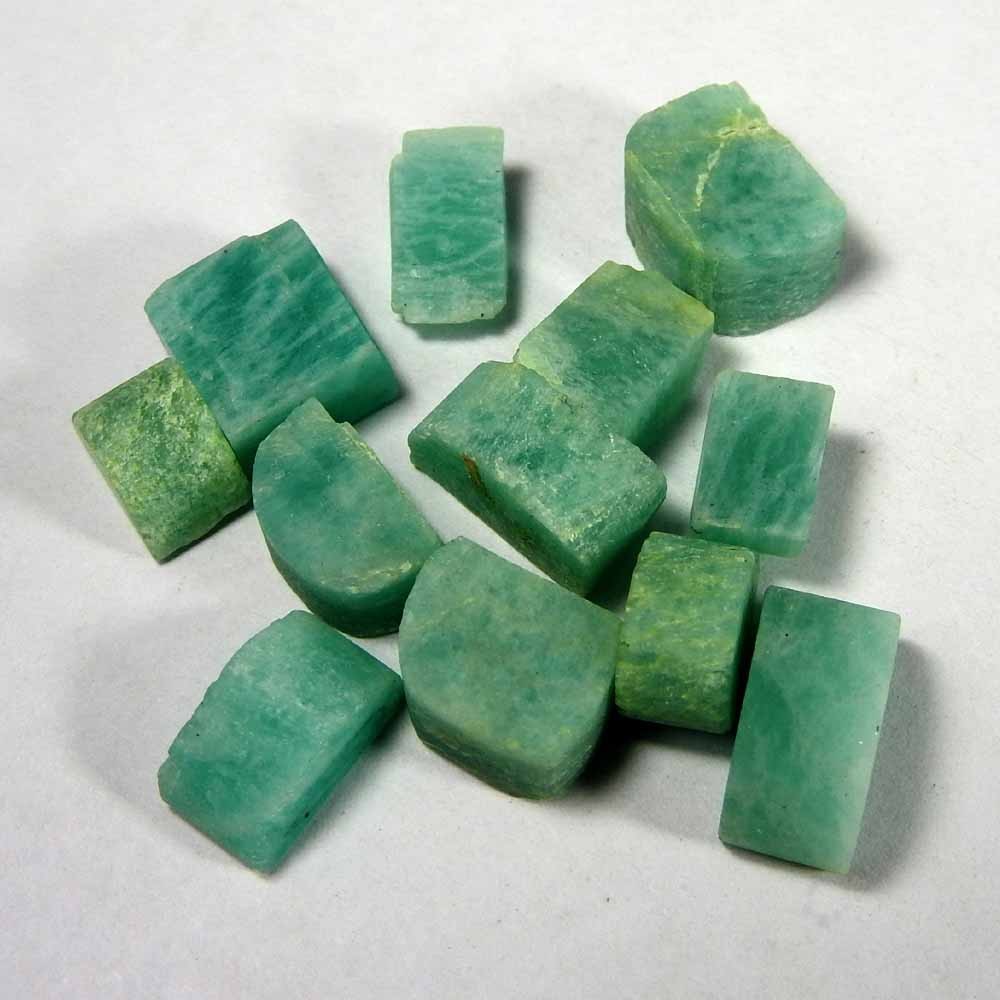 64.50Cts100%Natural Green Small Amazonite Rough Lot Loose Gemstone