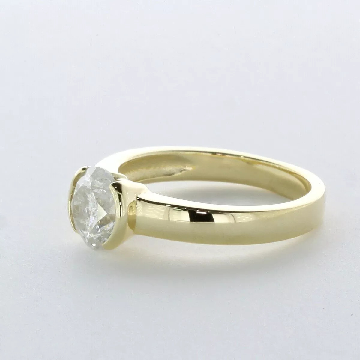 18K Gold Solitaire Engagement Ring Classic 1.72 CT Round Lab-Grown Diamond G SI2