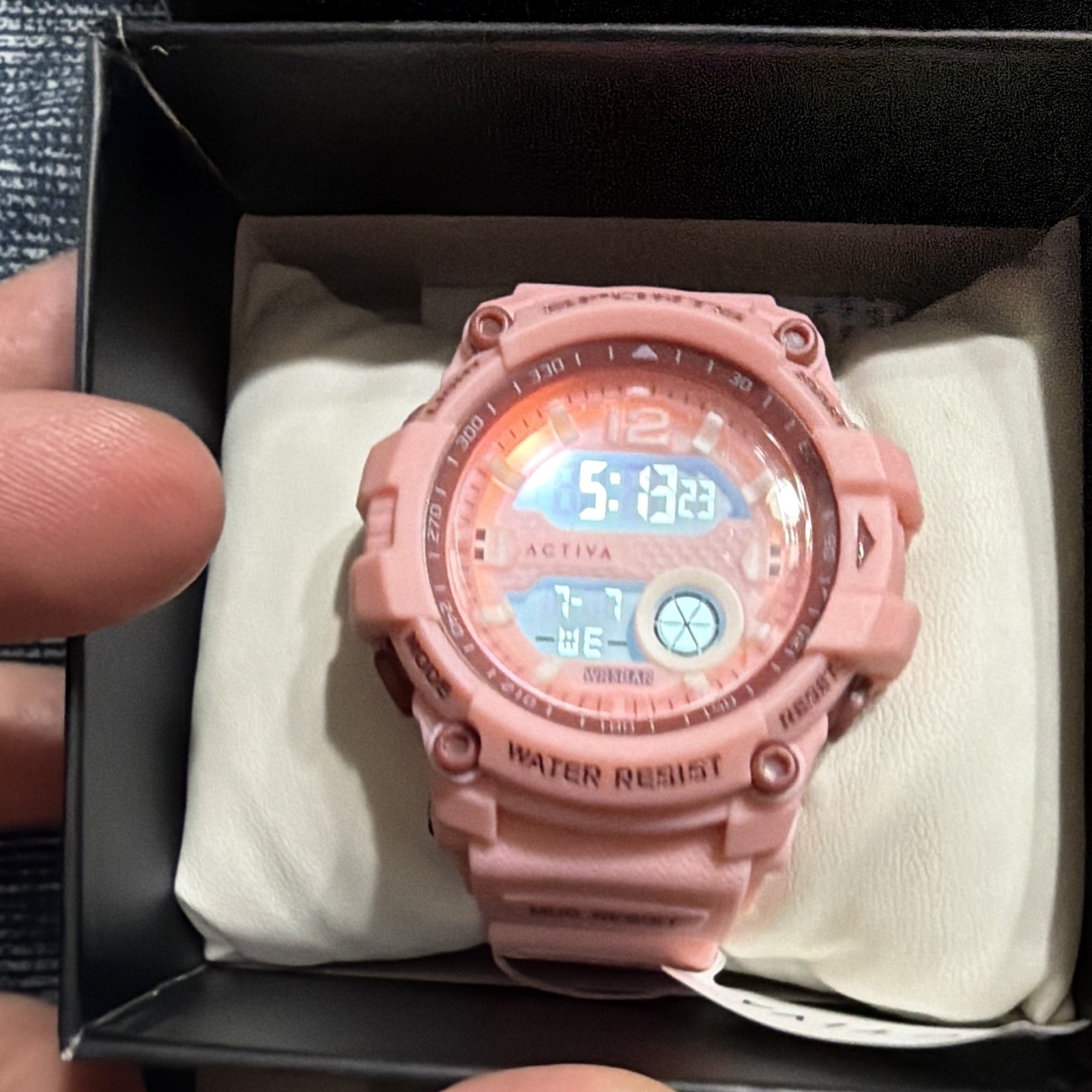 Activa Women’s Pink Digital Quartz Sport Watch 50m Alarm w/ Box & Manual 46mm