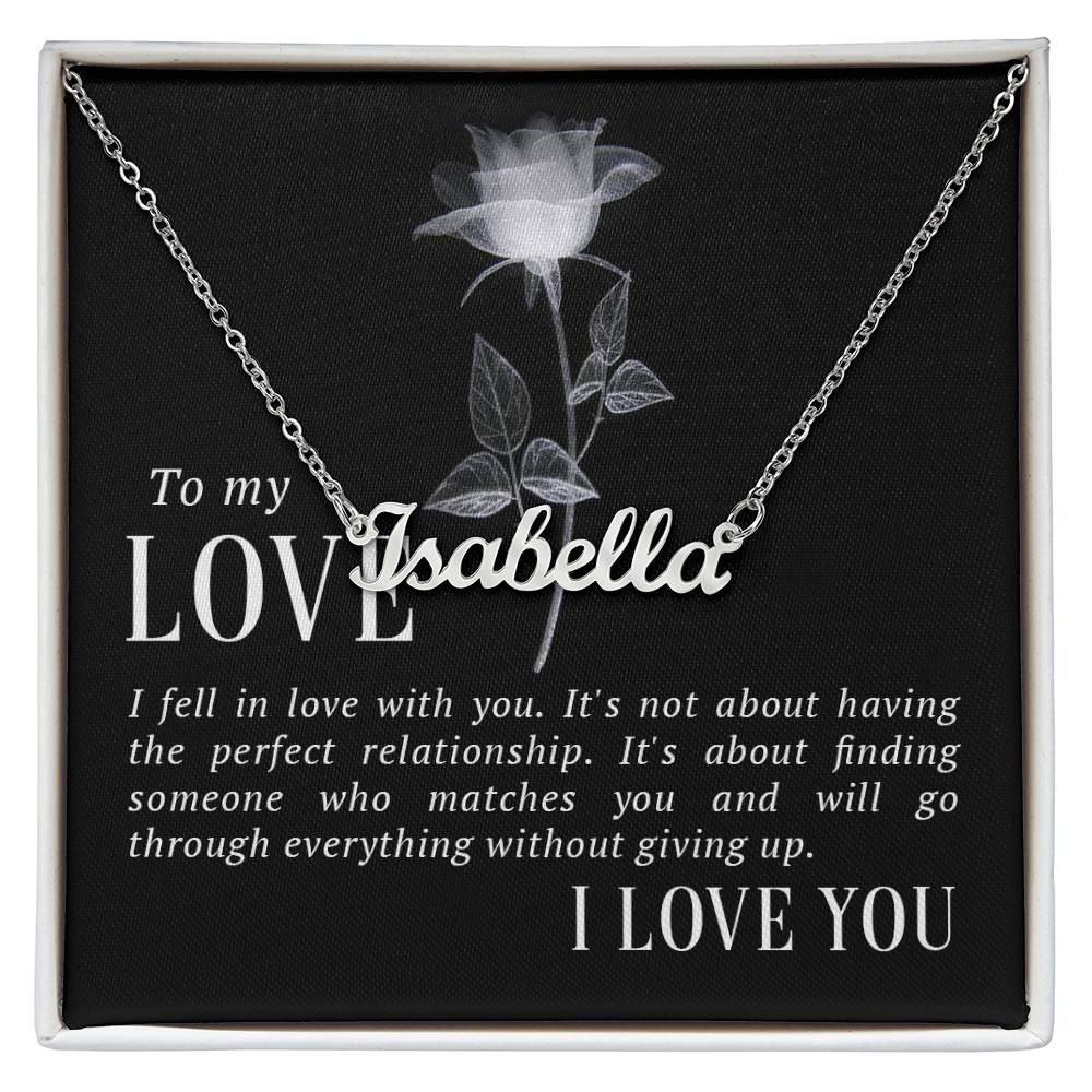 Personalized Name Necklace To My Love Romantic Custom Jewelry Gift