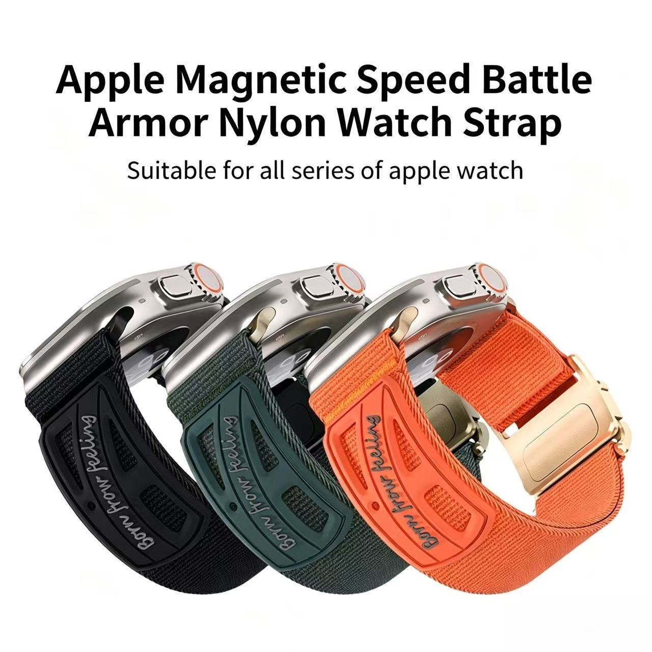 Suitable for Apple Watch – MagSpeed Armor Strap – S1-11/Ultra/SE Nylon Strap