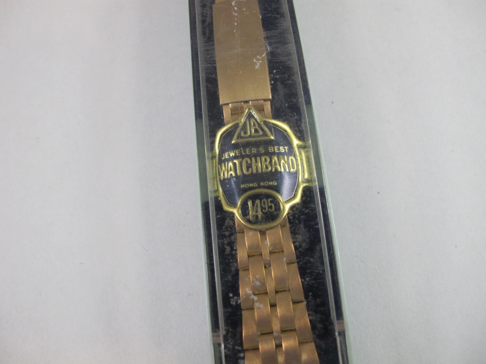 JB CHAMPION LADIES NOS VINTAGE 12-16MM GOLD TONE WATCH BRACELET