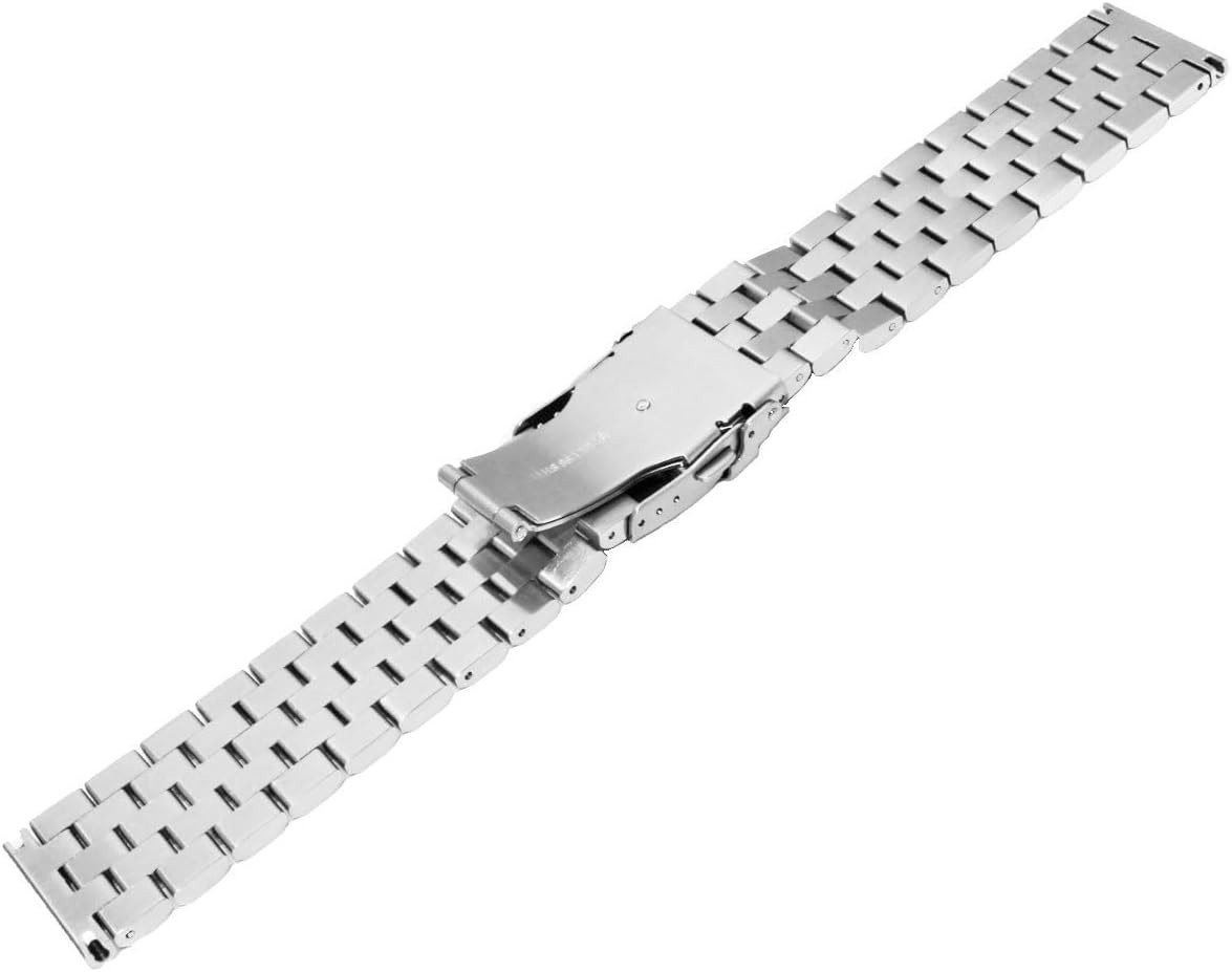 Brushed Metal Watch Bands for Men Women Solid Stainless Steel Watch Band 18/2…
