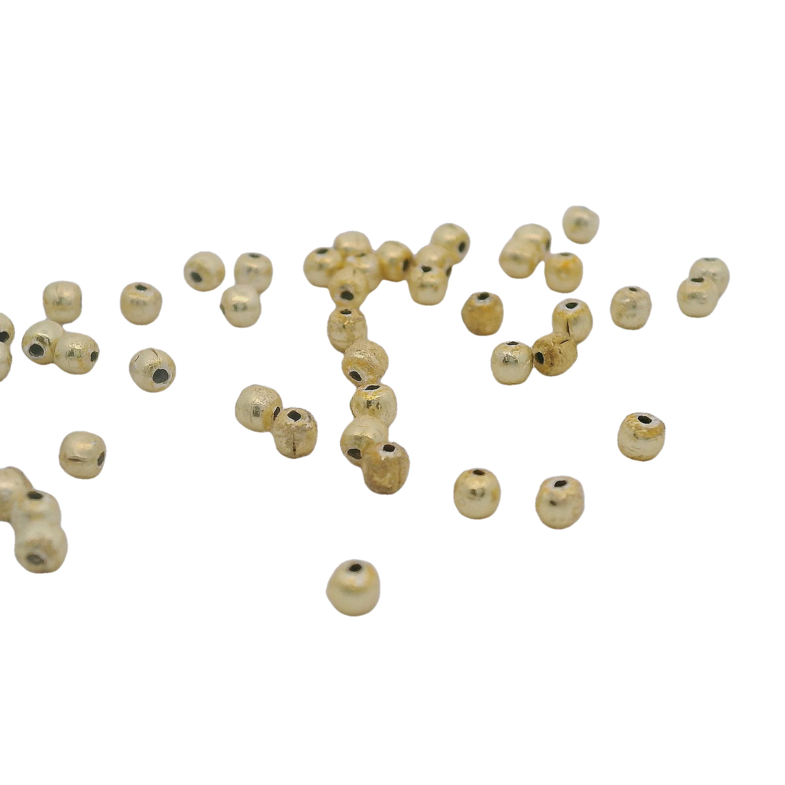 Gold Finished & Silver Plated Round Spacer Beads (2mm, 3mm, 4mm) – One Strand