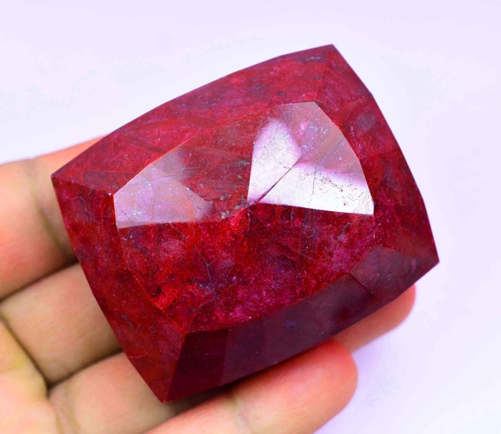 715.5 CT Natural Huge Red Ruby Certified Earth-Mined Cushion Cut Loose Gemstone