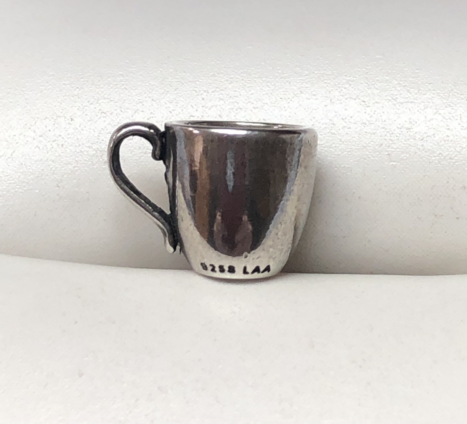 TROLLBEADS (2) RETIRED Cappuccino Flower Bead & Coffee Mug Bead W/Box!! **RARE**