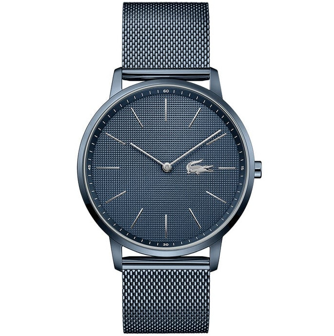 LACOSTE 2011057 MOON BLUE DIAL BLUE STAINLESS STEEL MESH BRACELET MEN’S WATCH