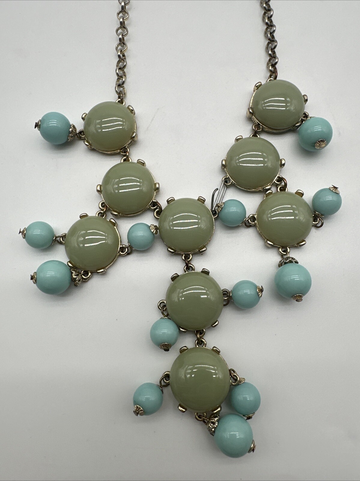 Hawaii Sea Glass Boho Stack Hippie North Shore Turquoise Necklace-13In…34