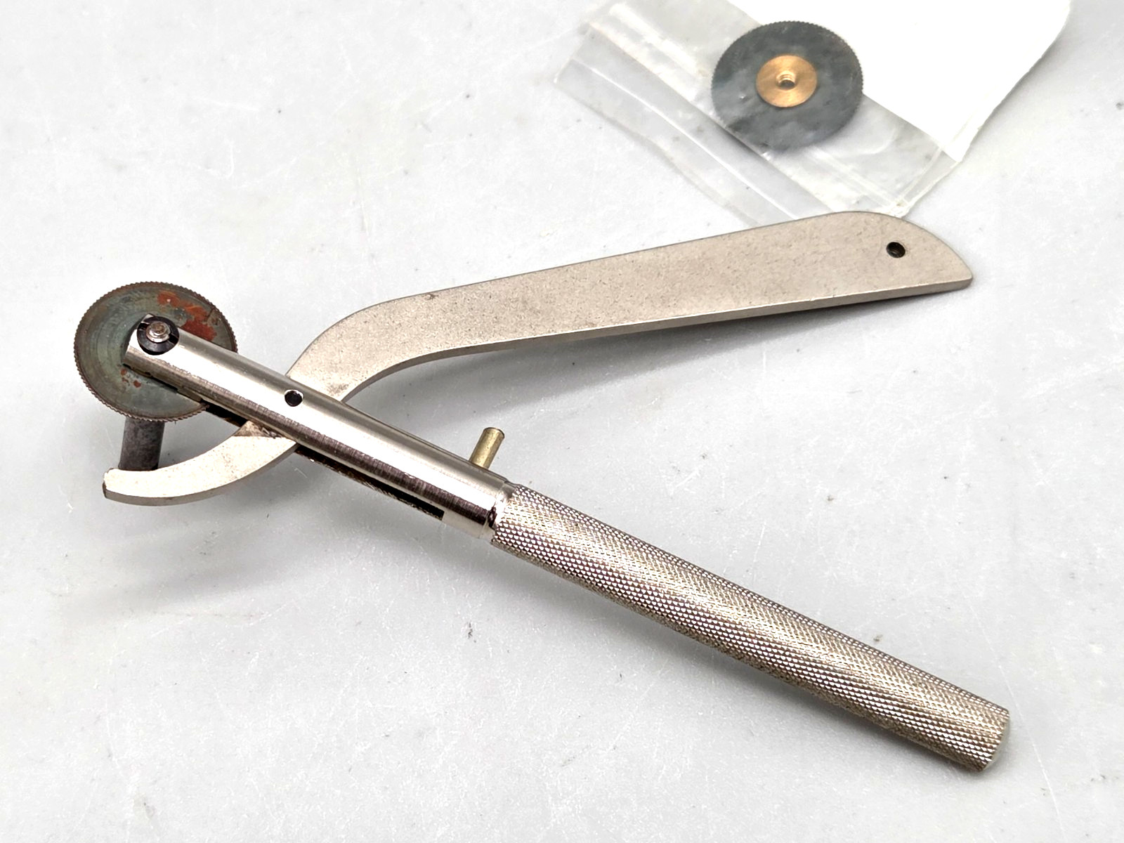 Vintage DEPOSE France Finger Ring Band Cutter Emergency Jewelry Tool + Saw Blade