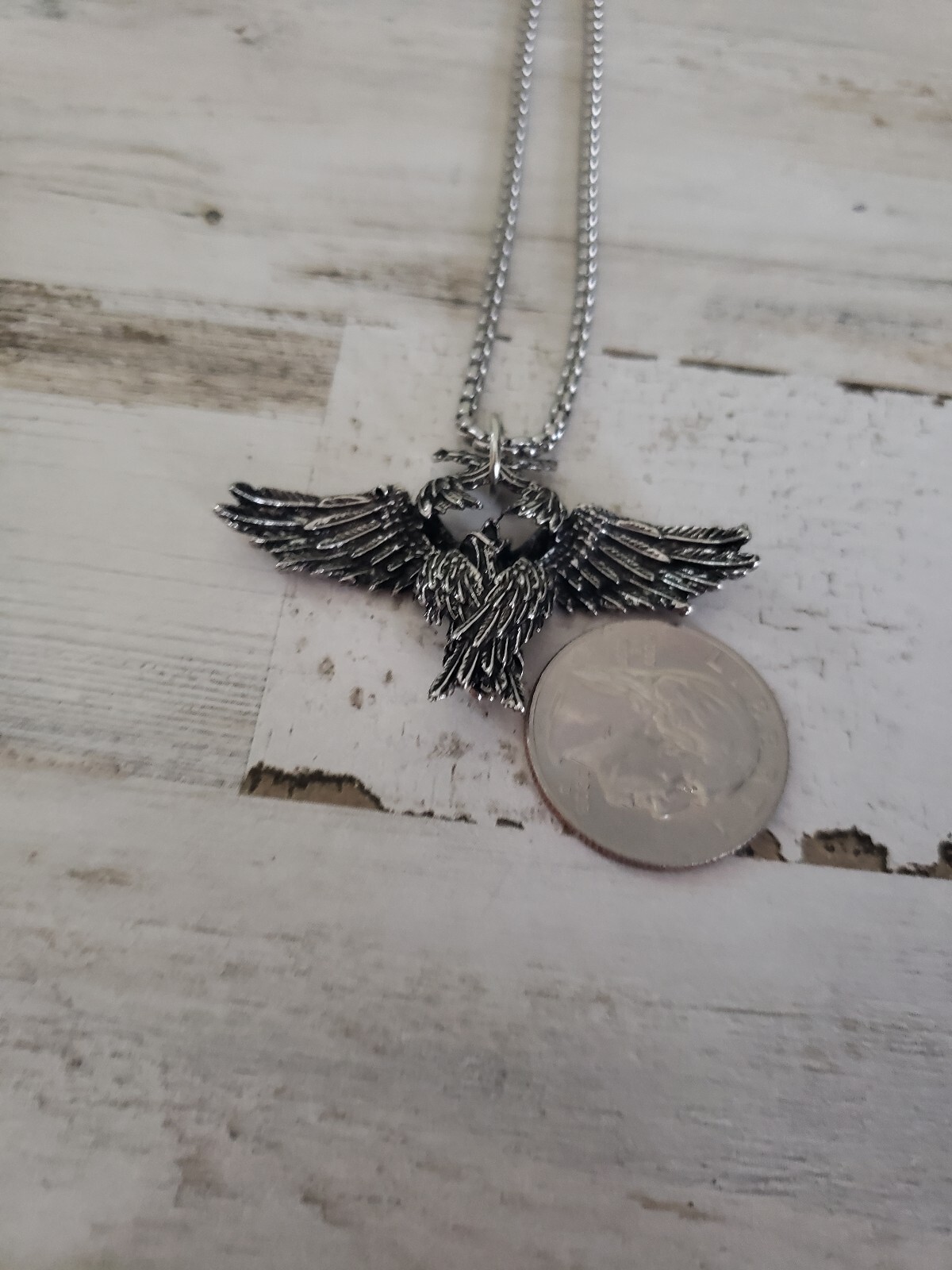 Wings necklace angel wing silver jewelry bird love gift spiritual men woman