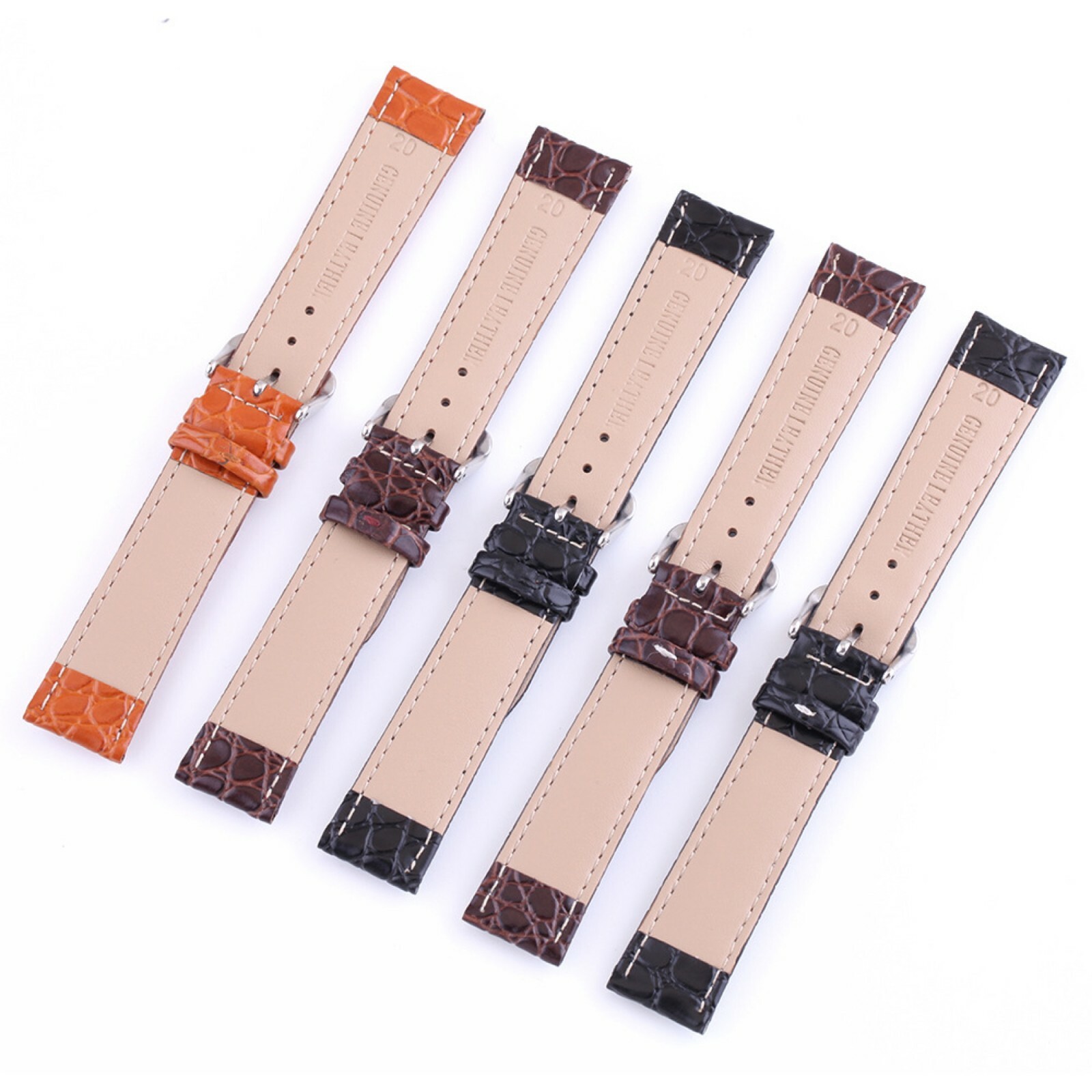 Genuine Alligator Leather Watch Strap Band 14mm, 16mm, 18mm, 20mm,22mm