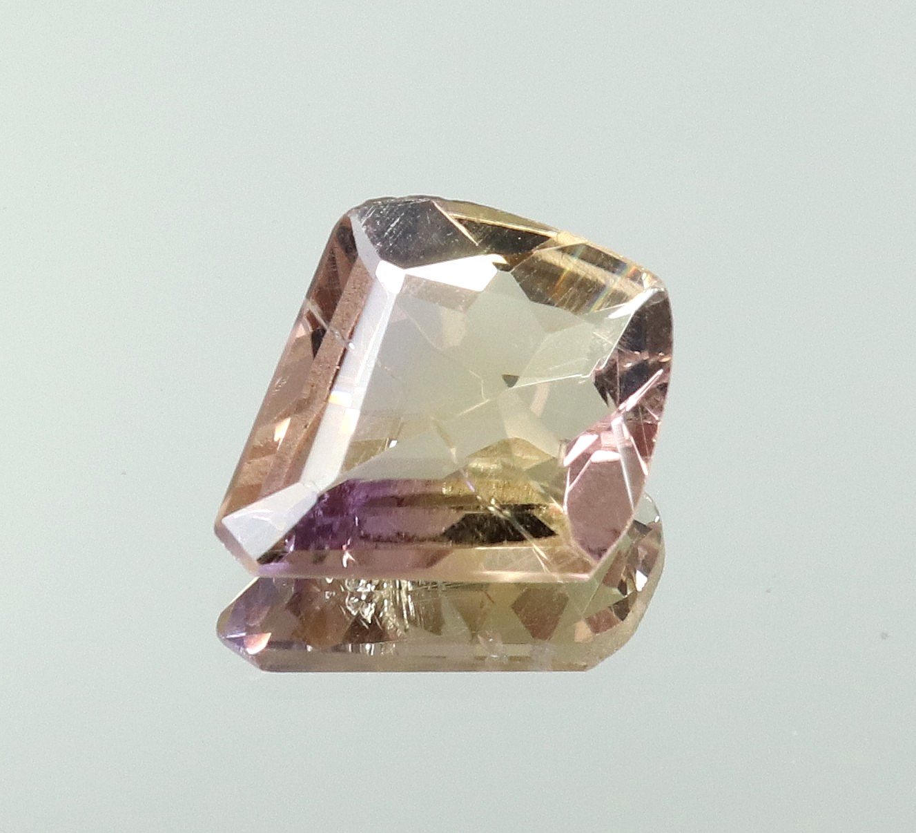 Natural Bolivia Ametrine Bi-Color 4.10 Ct Untreated Certified Loose Gemstone