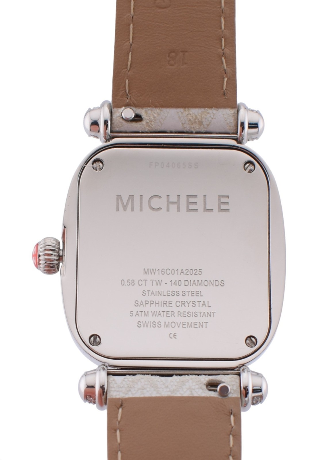 Michele Caber Isle White MOP Dial 140 Diamonds Watch 0.58 CT TW MW16C01A2025