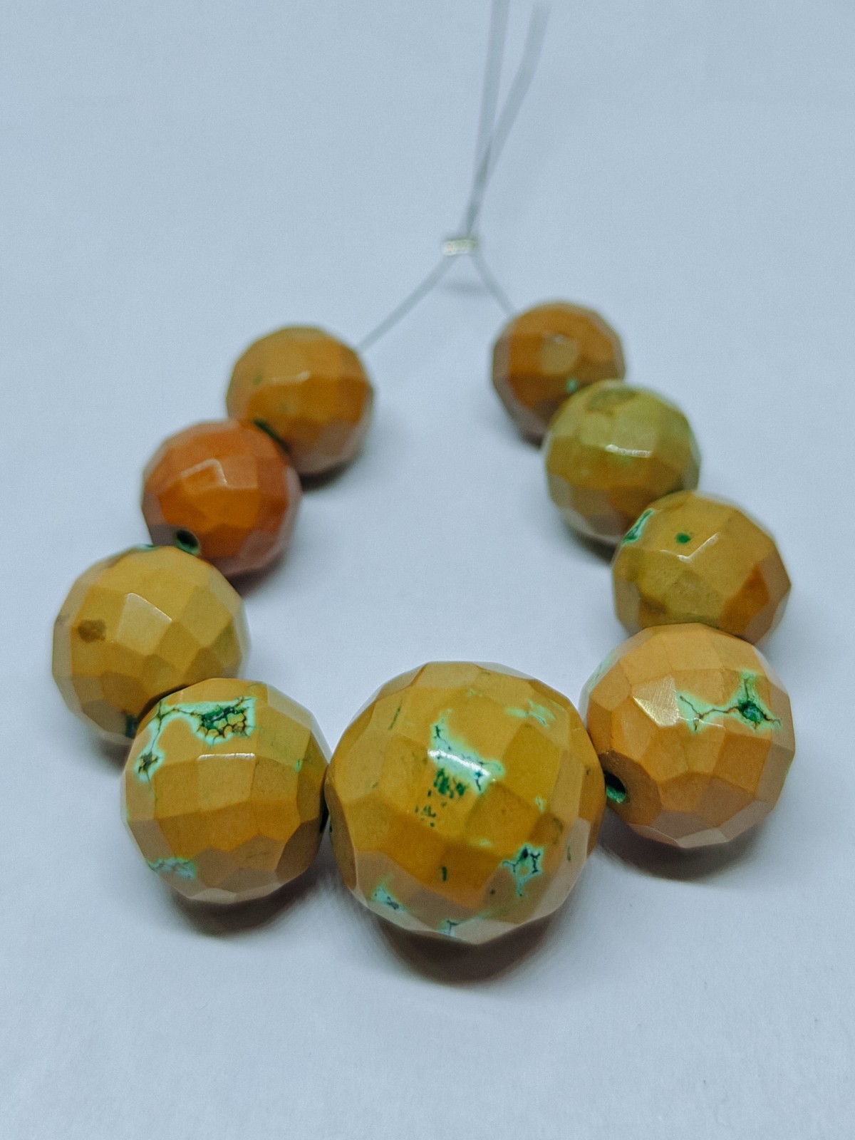 Natural Turquoise Faceted Round Ball Beads, Loose Gemstone For Jewelry Supplies