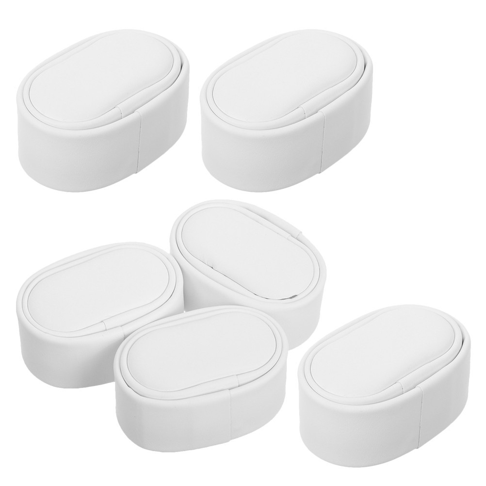 6Pcs Durable White PU Watch Pillow Inserts Small Soft Cushions for Watch Boxes