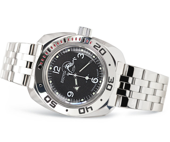 Vostok Amphibia 710919 Watch Scuba Dude Diver Mechanical Automatic USA Seller