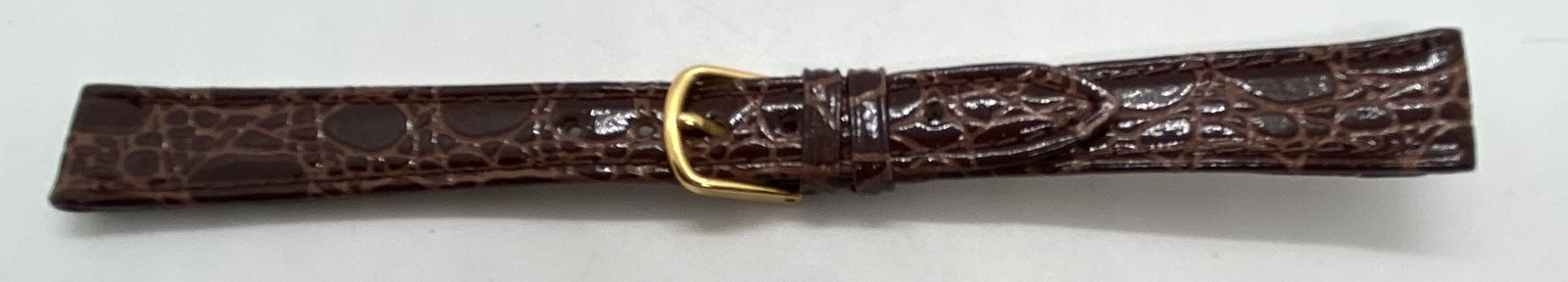 SPEIDEL Twist-on Leather Watch Band 13mm Brown Croco Grain With Spring Bars