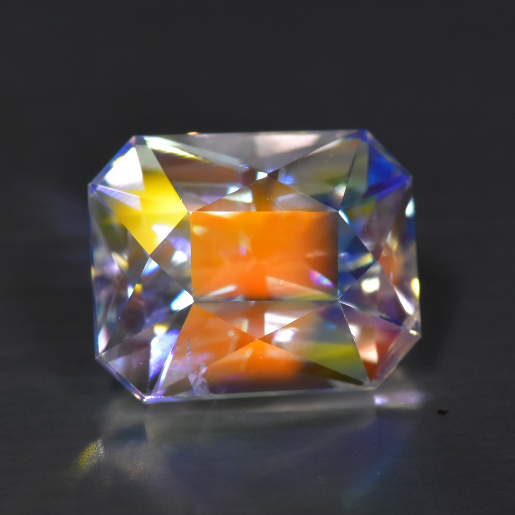 2.30Ct Radiant Cut _ Very good “AAA” Top Grade Untreated Rainbow Moonstone